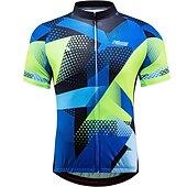 billiga Tröjor för män-Herr Cykeltröja Kortärmad Cykel Tröja Överdelar med 3 bakfickor Bergscykling Vägcykling UV-resistent Andningsfunktion Snabb tork Bakficka Gul Röd Orange Rutig Polyester sporter Kläder
