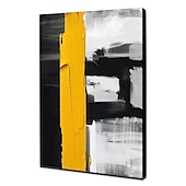 cheap Abstract Paintings-Oil Painting Hand Painted Vertical Abstract Pop Art Modern Stretched Canvas