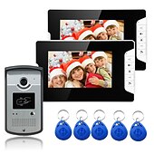 cheap Video Door Phone Systems-Wired 7 Inch Hands-free 800*480 Pixel One To Two Video Doorphone