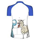 abordables Maillots pour femmes-Femmes Maillot de cyclisme Animal Eléphant Girafe Manche Courte Cyclisme Maillot Top avec 3 poches arrière VTT Vélo tout terrain Cyclisme sur route Résistant aux UV Séchage Rapide Poche Arrière