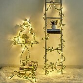 cheap Battery String Lights-Elegant Wedding Reception Party 5M 50LEDs Green Leaves Garland LED String Lights 2pcs 1pc Battery Operated Fairy Lights for Wedding Christmas Banquet Garden Holiday Indoor Decoration