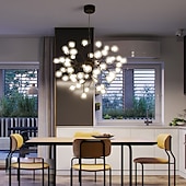 preiswerte Kronleuchter-80 cm Sputnik Design Kronleuchter Metall Mini lackierte Oberflächen moderner nordischer Stil generisch