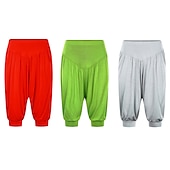 cheap Wide Leg &amp; High Waisted-Women&#039;s Harem Pants Quick Dry Lightweight High Waist Yoga Zumba Fitness Gym Workout Bloomers Capri Pants Fashion White Black Green Modal Plus Size Sports Activewear High Elasticity Loose / Royal Blue