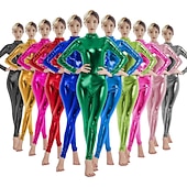 voordelige Glimmend-Zentai-Pakken Cosplay kostuum Catsuit Carnavalskostuum Full Body Suit Voor heren Dames Sekse Sexy kostuum Effen Latex Spandex Lycra Kostuum voor Halloween Carnaval Maskerade Volwassenen