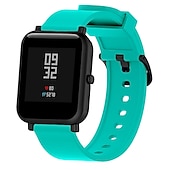 billiga Andra klockband-Klockarmband för Amazfit GTS 4,4mini, 3,2,2mini, 2e, GTR 42mm, Bip U Pro, U, 3 Pro, 3, S lite, S, lite Silikon Ersättning Rem Mjuk Andningsfunktion Klassiskt spänne Armband