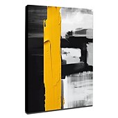 cheap Abstract Paintings-Oil Painting Hand Painted Vertical Abstract Pop Art Modern Stretched Canvas