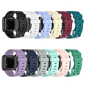 billiga Fitbit klockband-Smart Watch-band för Fitbit Versa 2 / Versa Lite / Versa SE / Versa Mjuk silikon Smart klocka Rem Justerbar Andningsfunktion Klassiskt lås Sportband Ersättning Armband