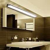 economico Luci per specchi-lampada frontale a specchio con luce di cortesia a led faro a specchio in acciaio inossidabile 28,3 pollici 16w lampada da trucco a led per bagno in acrilico semplice a prova di umidità