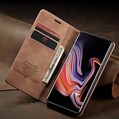 Χαμηλού Κόστους Samsung Θήκη-Θήκη τηλεφώνου για Samsung Galaxy S23 S22 S21 S20 Plus Ultra A54 S10 A53 A52 A42 A13 5G Θήκη πορτοφολιού με βάση Κρατούρα Μαγνητική Flip Αντι衝撃 σε ομοιόμορφο χρώμα PU δέρμα