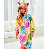 economico Costume da Animale-Pigiama Kigurumi Costume di fantasia Costume tutina Fantasia animale Unicorno Cartone animato Caldo Costume Divertente Comodo Bambini Unisex Ragazzi e Ragazze Natale Halloween Carnevale Feste