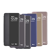 お買い得  その他のスマホケース-電話 ケース 用途 Huawei Mate 40 Pro + P10 Huawei Mate 20 pro Hwawei P40 P30 P20 Pro Lite フリップケース ウィンドウ付き 半透明 全身保護 ソリッド PUレザー
