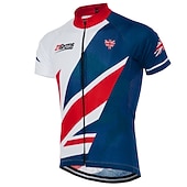 Bărbați Jersey de ciclism Cu model UK Steag Național Manșon scurt Bicicletă Jerseu Topuri cu 3 buzunare spate Ciclism montan Ciclism stradal Rezistent la UV Uscare rapidă Înapoi de buzunar ieftine Tricouri pentru bărbați-Bărbați Jersey de ciclism Cu model UK Steag Național Manșon scurt Bicicletă Jerseu Topuri cu 3 buzunare spate Ciclism montan Ciclism stradal Rezistent la UV Uscare rapidă Înapoi de buzunar