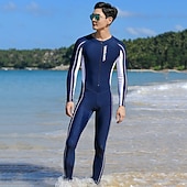 voordelige Overhaaste bewakers-Rashguard heren duikpak zwemkleding voor het hele lichaam upf50+ badpak met ritssluiting aan de voorkant uv-zonbescherming ademend hoge elasticiteit lange mouwen - zwemmen duiken surfen snorkelen