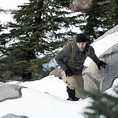 abordables Chaquetas y abrigos de hombre-operaciones especiales de los hombres chaqueta táctica militar de caparazón suave abrigo de caza con capucha abrigo de lana con capucha al aire libre térmico cálido impermeable a prueba de viento forrado con vellón ligero gabardina de invierno superior pe
