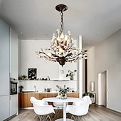 cheap Candle-Style Design-7-Light 60 cm Chandelier Metal Electroplated 110-120V 220-240V