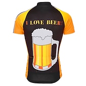 economico Maglie da uomo-Per uomo Maglia da Ciclismo A Motivi Divertente Birra dell'Oktoberfest Manica Corta Bicicletta Top con 3 tasche posteriori Mountain Bike MTB Ciclismo su strada Resistente ai Raggi UV Asciugatura