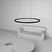 cheap Circle Design-80CM LED Pendant Light Geometrical Circle Design Nordic Modern Simple for Dinning Room Bedroom Entry Aluminum Frame Acrylic Black White Gold Coffee 40W