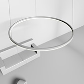 cheap Circle Design-80CM LED Pendant Light Geometrical Circle Design Nordic Modern Simple for Dinning Room Bedroom Entry Aluminum Frame Acrylic Black White Gold Coffee 40W