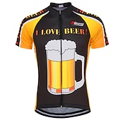 economico Maglie da uomo-Per uomo Maglia da Ciclismo A Motivi Divertente Birra dell'Oktoberfest Manica Corta Bicicletta Top con 3 tasche posteriori Mountain Bike MTB Ciclismo su strada Resistente ai Raggi UV Asciugatura