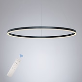 cheap Circle Design-80CM LED Pendant Light Geometrical Circle Design Nordic Modern Simple for Dinning Room Bedroom Entry Aluminum Frame Acrylic Black White Gold Coffee 40W