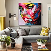 economico Ritratti-pittura a olio 100% fatto a mano dipinto a mano arte della parete su tela bellezza donne viso colorato ritratto astratto moderno decorazione della casa arredamento tela arrotolata senza cornice non