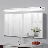 economico Luci per specchi-lampada frontale a specchio con luce di cortesia a led faro a specchio in acciaio inossidabile 28,3 pollici 16w lampada da trucco a led per bagno in acrilico semplice a prova di umidità
