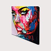 economico Ritratti-pittura a olio 100% fatto a mano dipinto a mano arte della parete su tela bellezza donne viso colorato ritratto astratto moderno decorazione della casa arredamento tela arrotolata senza cornice non