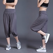 cheap Wide Leg &amp; High Waisted-Women&#039;s Harem Pants Quick Dry Lightweight High Waist Yoga Zumba Fitness Gym Workout Bloomers Capri Pants Fashion White Black Green Modal Plus Size Sports Activewear High Elasticity Loose / Royal Blue