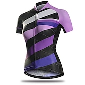 abordables Conjuntos de ropa para hombre-Mujer Maillot de Ciclismo con Culotte Manga Corta MTB Bicicleta Montaña Ciclismo Carretera Verano Primavera Otoño Rosa Morado Naranja Color sólido Rayas Retazos Bicicleta Almohadilla 3D Ciclismo