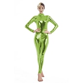 preiswerte Glänzend-Zentai-Anzüge Cosplay Kostüm Catsuit Karnevalskostüm Ganzkörperanzug Herren Damen Sex Einfarbig Latex Elasthan Lycra Kostüm für Weihnachten Halloween Karneval Erwachsene