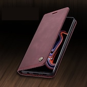 Χαμηλού Κόστους Samsung Θήκη-Θήκη τηλεφώνου για Samsung Galaxy S23 S22 S21 S20 Plus Ultra A54 S10 A53 A52 A42 A13 5G Θήκη πορτοφολιού με βάση Κρατούρα Μαγνητική Flip Αντι衝撃 σε ομοιόμορφο χρώμα PU δέρμα