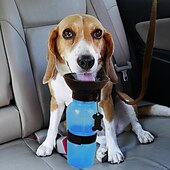 cheap Dog Bowls &amp; Feeders-500ml Dog Water Bottle Pet Puppy Cat Sport Portable Travel Outdoor Dogs Water Bowl Drinker Drinking Water Mug Cup Dispenser