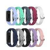 Недорогие Ремешки для часов Samsung-Ремешок для часов для Samsung Galaxy Fit SM-R370 силиконовый Замена Ремень Мягкость Эластичный Дышащий Спортивный ремешок Браслет