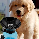 cheap Dog Bowls &amp; Feeders-500ml Dog Water Bottle Pet Puppy Cat Sport Portable Travel Outdoor Dogs Water Bowl Drinker Drinking Water Mug Cup Dispenser