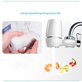 economico Spruzzatori-filtro depuratore d&#039;acqua con rubinetto della cucina, sistema di filtraggio dell&#039;acqua del rubinetto di grande volume bianco rimuove piombo, fluoro e cloro - si adatta a rubinetti standard (1 filtro