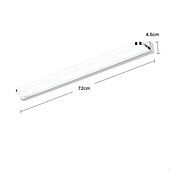 economico Luci per specchi-lampada frontale a specchio con luce di cortesia a led faro a specchio in acciaio inossidabile 28,3 pollici 16w lampada da trucco a led per bagno in acrilico semplice a prova di umidità