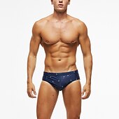 economico Costumi da Bagno per Uomini-Per uomo Costumi da bagno Slip da bagno Floreale Tropicale Spiaggia Piscina Per sport Essenziale Nero Bianco