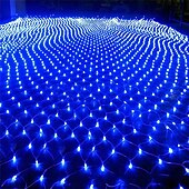 cheap Plug String Lights-1.5x1.5M LED Net Lights, Waterproof Outdoor String Lights, Multi-color Fairy Curtain Lights for Christmas, Wedding, Garden and Holiday Decoration