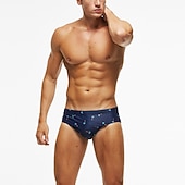 economico Costumi da Bagno per Uomini-Per uomo Costumi da bagno Slip da bagno Floreale Tropicale Spiaggia Piscina Per sport Essenziale Nero Bianco