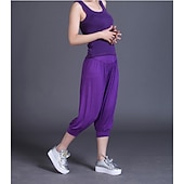 cheap Wide Leg &amp; High Waisted-Women&#039;s Harem Pants Quick Dry Lightweight High Waist Yoga Zumba Fitness Gym Workout Bloomers Capri Pants Fashion White Black Green Modal Plus Size Sports Activewear High Elasticity Loose / Royal Blue