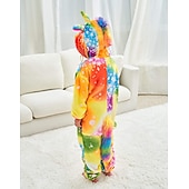 economico Costume da Animale-Pigiama Kigurumi Costume di fantasia Costume tutina Fantasia animale Unicorno Cartone animato Caldo Costume Divertente Comodo Bambini Unisex Ragazzi e Ragazze Natale Halloween Carnevale Feste