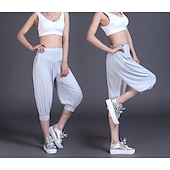 cheap Wide Leg &amp; High Waisted-Women&#039;s Harem Pants Quick Dry Lightweight High Waist Yoga Zumba Fitness Gym Workout Bloomers Capri Pants Fashion White Black Green Modal Plus Size Sports Activewear High Elasticity Loose / Royal Blue