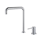 abordables Classiques-Robinet de lavabo de salle de bain, finition noir/chrome/or brossé/or rose répandu mitigeur de lavabo à deux trous mitigeur de lavabo robinet de salle de bain avec interrupteur chaud et froid