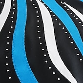 halpa Taitoluisteluharjoitusasu-Voimistelu trikoot Naisten Tyttöjen Kokopuku Voimistelupuku Spandex Erittäin elastinen Hengittävä Käsintehty sparkly Pitkähihainen Kouluts Kilpailu Tanssi Rytminen voimistelu Telinevoimistelu Sininen