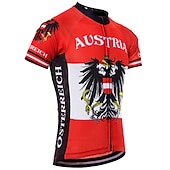 baratos Camisolas masculinas-Homens Camisa para Ciclismo Padrão Águia Rússia Manga Curta Moto Camisa / Roupas Para Esporte Blusas com 3 bolsos traseiros Ciclismo de Montanha Ciclismo de Estrada Resistente a UV Secagem Rápida