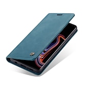 Χαμηλού Κόστους Samsung Θήκη-Θήκη τηλεφώνου για Samsung Galaxy S23 S22 S21 S20 Plus Ultra A54 S10 A53 A52 A42 A13 5G Θήκη πορτοφολιού με βάση Κρατούρα Μαγνητική Flip Αντι衝撃 σε ομοιόμορφο χρώμα PU δέρμα