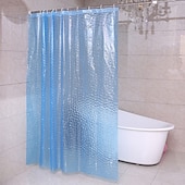 baratos Cortinas de Banho-Liner de Toalha de Chuveiro EVA Transparente Toalha de Chuveiro Repelente de Água para Box de Banheiro Cubo D&#039;água 72x72 Polegadas