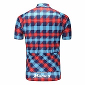 billige Herretrøyer-Herre Sykkeltrøyer Kortermet Sykkel Jersey Topper med 3 baklommer Fjellsykling Veisykling Pustende Anatomisk design Hurtigtørkende Refleksbånd Gul Rød Lilla Rutet Polyester sport Klær