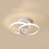 voordelige Inbouw- &amp; semi-inbouwmontage-1-licht 24cm led plafondlamp cirkelvormig ontwerp eenvoudige ring gang lamp aluminium voor slaapkamer lamp logeerkamer balkon 110-120/220-240 22w