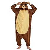 cheap Onesie Costumes-Adults&#039; Color Block Onesie Costume Carnival Costume Bear Onesie Pajamas Kigurumi Pajamas Funny Costume For Men and Women Carnival Cartoon